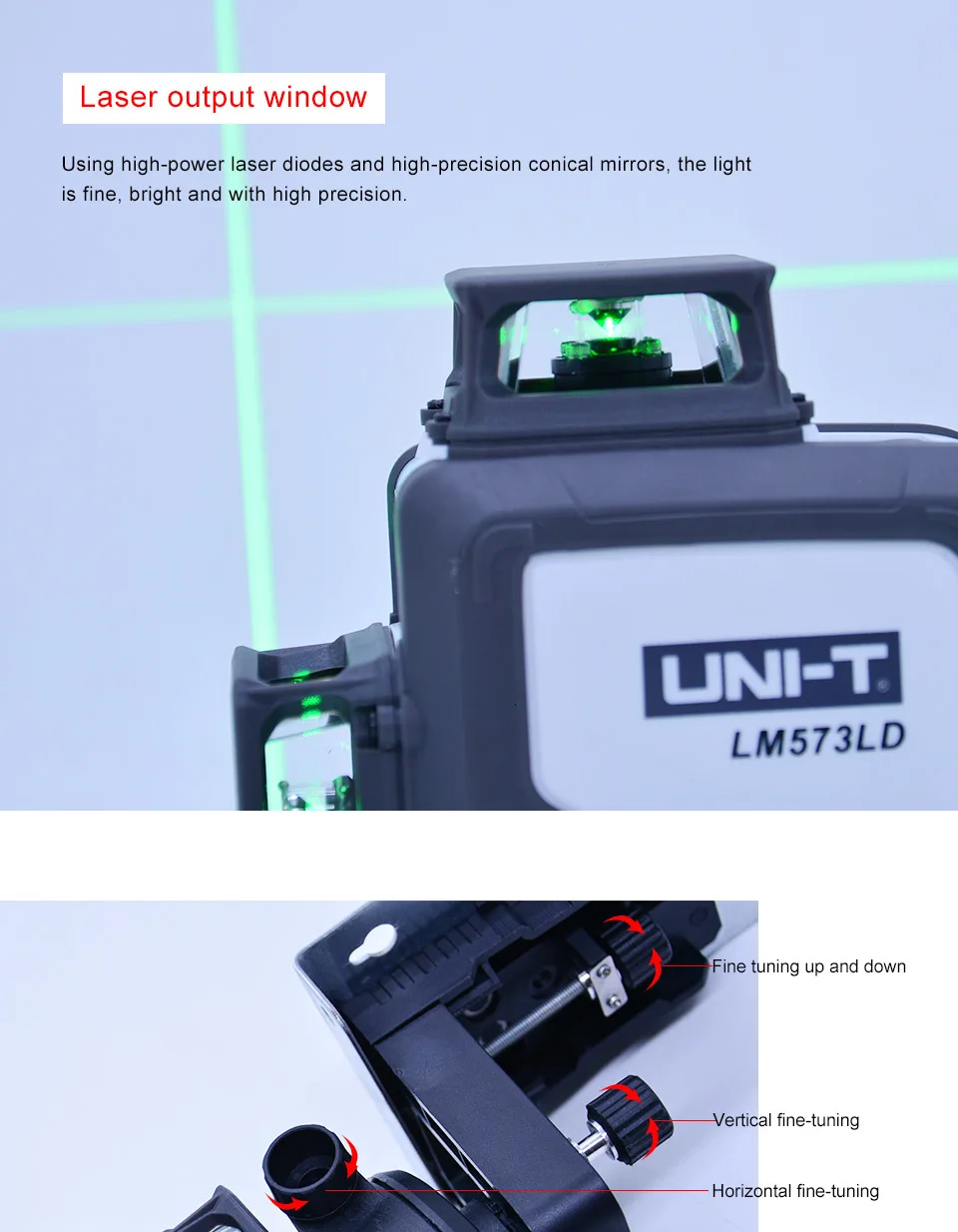 UNI-T LM570 серии лазерный измеритель уровня 8 линий 12 линий 360 градусов автоматическое выравнивание крест лазерный измеритель уровня LM572G LM573G LM573LD