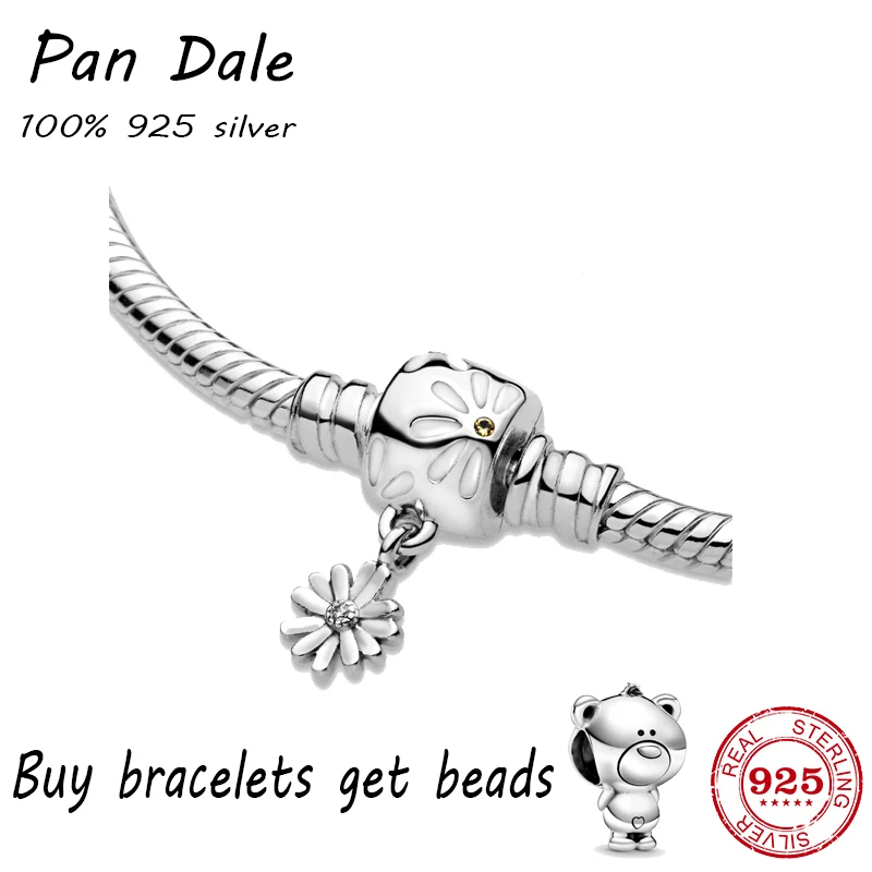 

Authentic 100% 925 sterling silver pan bracelet fit original bangle charm snake bracelet for woman high quality classic jewelry