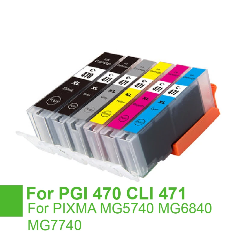 

New Compatible ink cartridge For 470 471 PGI-470 CLI-471 For canon PIXMA MG6840 MG5740 MG 6840 MG 5740 TS5040 TS6040 printer