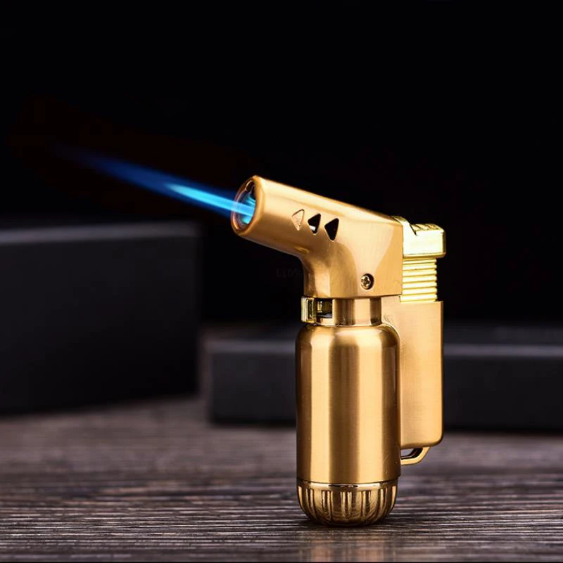 

Windproof Cigarette Lighter Metal Gas lighter Elbow Cigar Butane Lighters Torch Small Spray Gun 1300 C Blue Flame