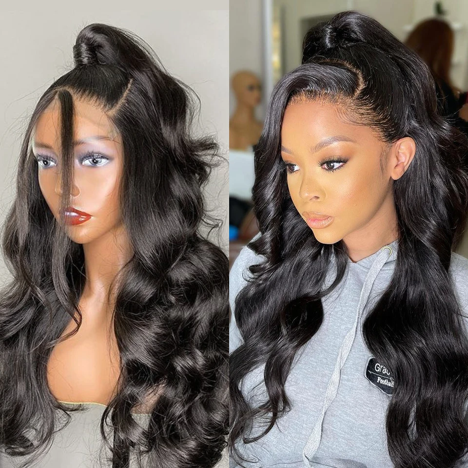 

Ishow Full Lace Human Hair Wigs HD Transparent Lace Frontal Wig Glueless Full Lace Wigs Pre Plucked Body Wave Lace Front Wig