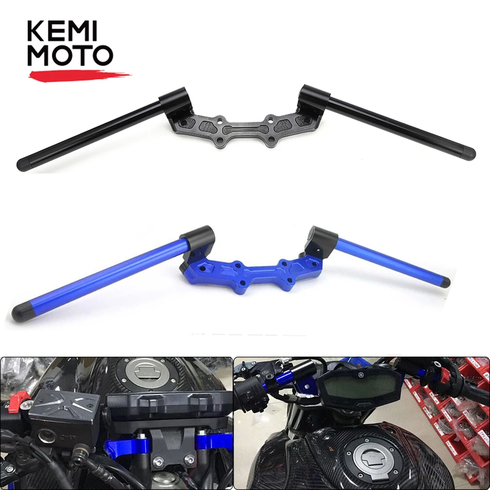 KEMiMOTO для YAMAHA MT 07 FZ MT07 аксессуары мотоциклов регулируемые Рули Ручка Бар с зажимом