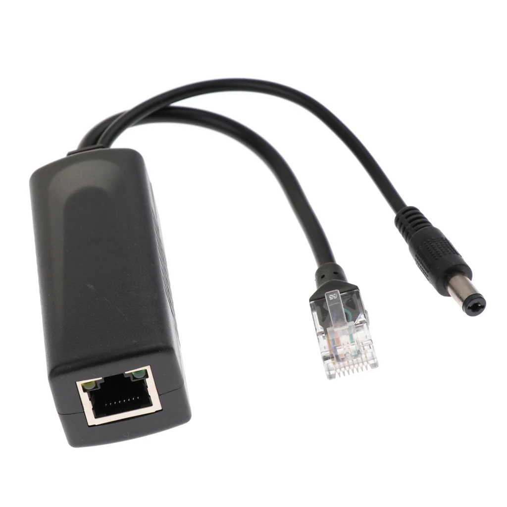 Активный сплиттер PoE адаптер питания через Ethernet 48 В до 12 2 а для IEEE 802 3 af/at 24 Вт |