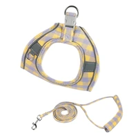 plaid style reflective cat harnesses for cats pet harness and leash set katten kitty products for puppy dog cat accessories