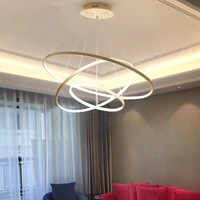 special offer restaurant pendant lights led nordic style loft modern 3 ring hanglamp for kitchen hotel lobby pendant lighting