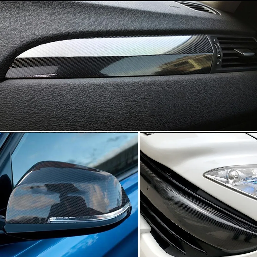 Ultra Gloss 5D Carbon Fiber Wrapping Vinyl Decal Sheet Motorcycle Tablet Film Bubble Free Air Release Waterproof Car Styling | Автомобили