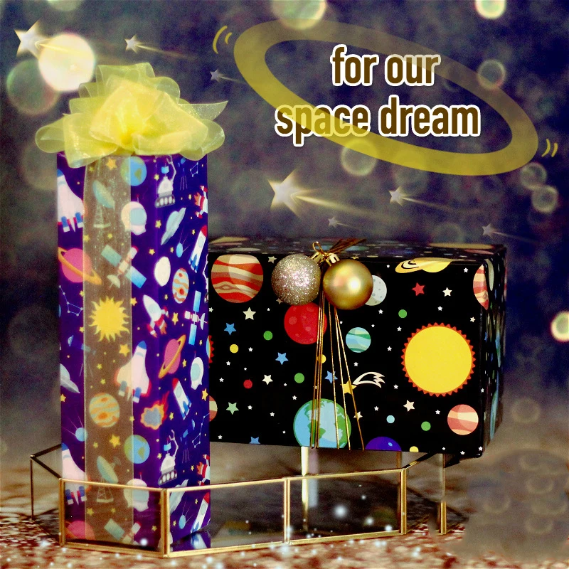 Galaxy упаковочная бумага градиент праздничный подарок украшение роскошный Омбре