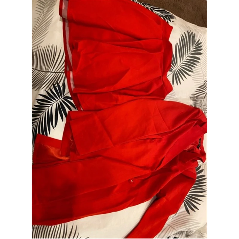 Женский деловой костюм из двух предметов приталенный Блейзер со шнуровкой и