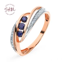 skm luxury designer 14k rose gold rings for women ring engagement rings designer promise luxury gift for wife fine jewelry