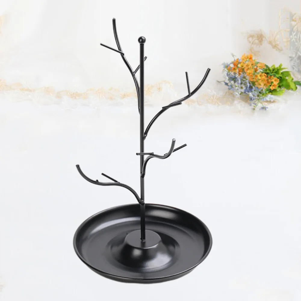 

Golden Tree Branches Design Necklace Display Rack Jewelry Showing Stand Earring Holder Hanger Pendant Iron Showcase Bracelet Org