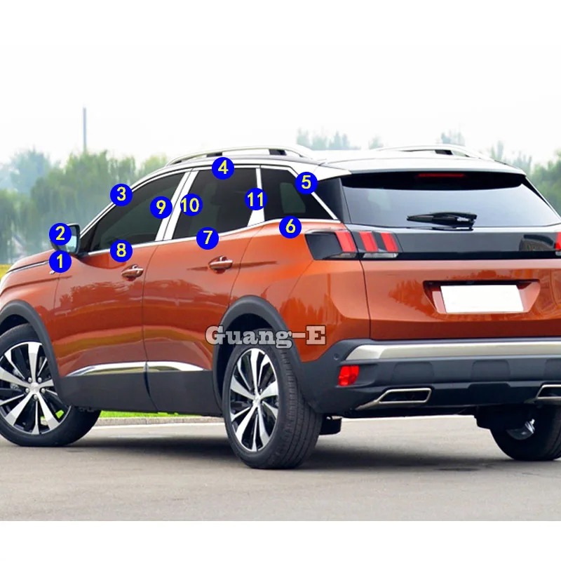 Автомобильная декоративная стойка из нержавеющей стали средняя полоса