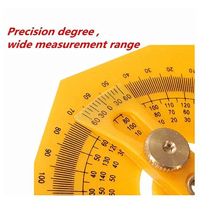 Деревообрабатывающая угловая линейка Желтая Пластиковая Передвижная шкала