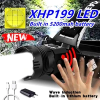 75000lm usb rechargeable powerful xhp199 ir sensor led headlamp torch headlight 18650 head lamp light xhp90 super bright lantern