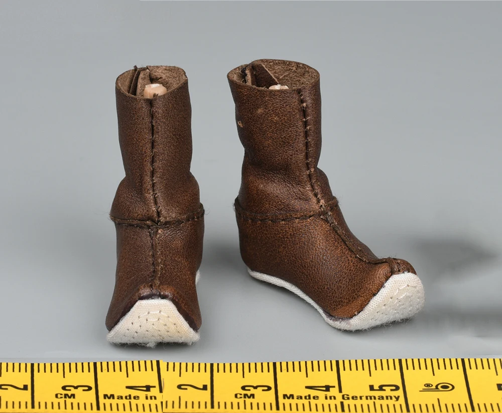 

1/6th POPTOYS ALS008 Old Vintage Orient Asia Light Ride Horse Warrior Solid Boots Shoes With Connector For 12inch Action Figures