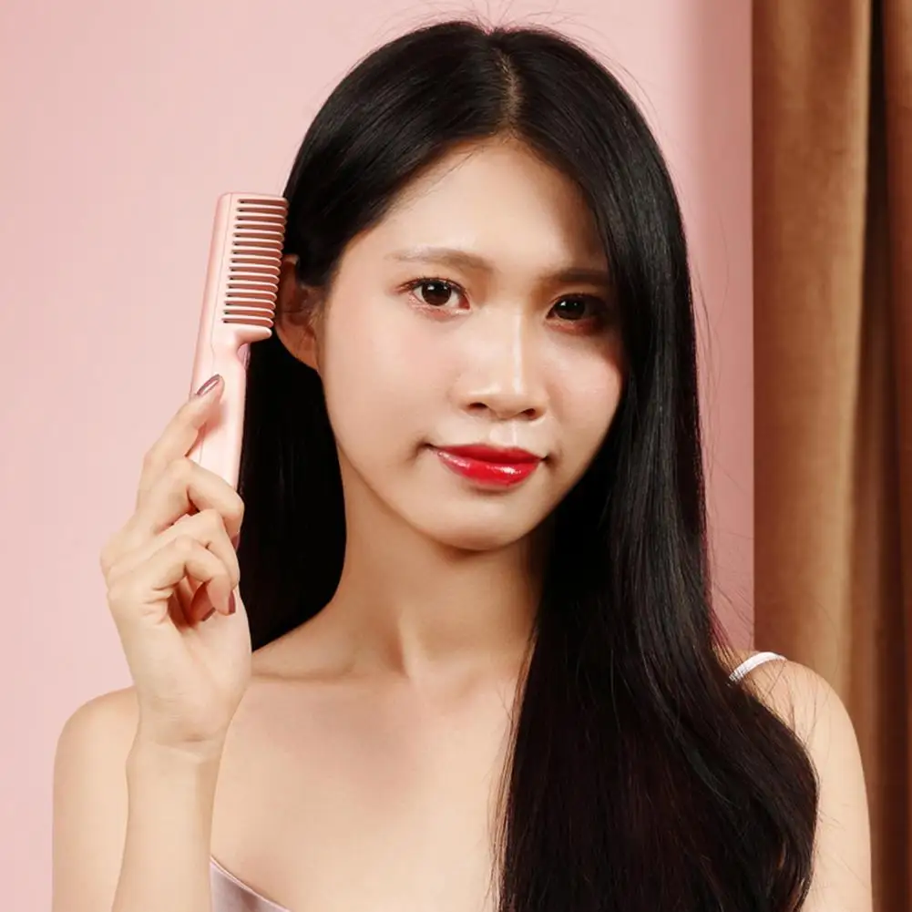 

Hot Hair Straighteners Brush Women Hair Styler Curling Iron Electric Hot Comb Straightener Fast Heating Curler Hair Caring Tools