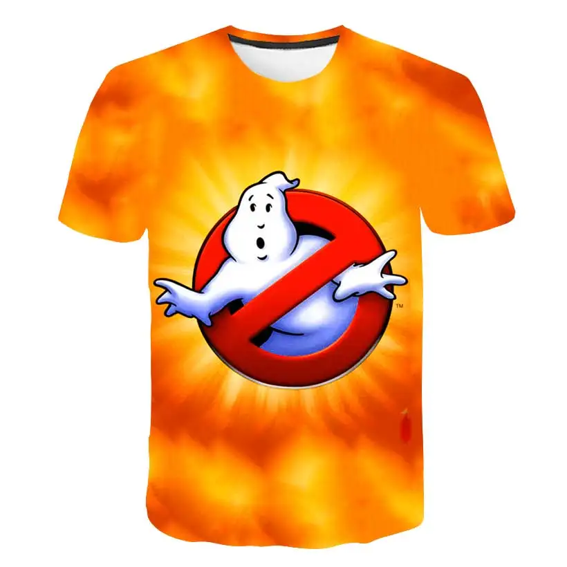 

Game Ghostbusters Boys T-Shirt Funny Music Graphic Kid Tops 4-16 Years Children Tops Summer Tee Short Sleeve 3D Cartoon Shirts