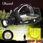 XHP240 9000LM самый мощный яркий светодиодный налобный фонарь высокой мощности Светодиодный налобсветильник фонарь светильник заряжасветильник налобный фонарь Zoom Usb-фонарь