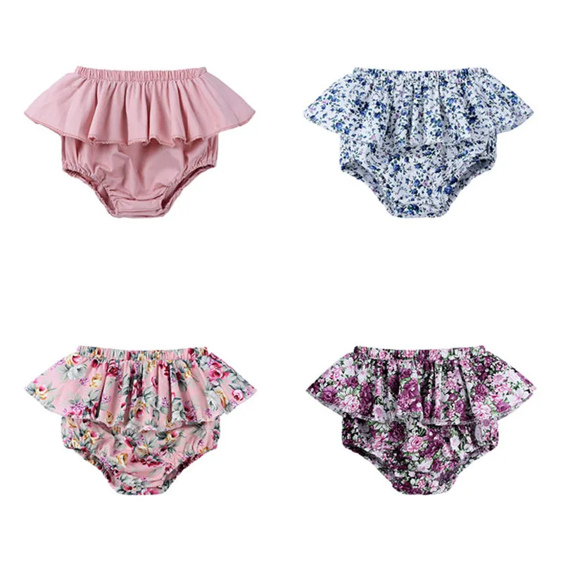

Floral Print Kids Girls Shorts 100%Cotton Ruffles Girls Short Skirts Summer Baby Girl Shorts Fashion Children Clothes 0-5 Years