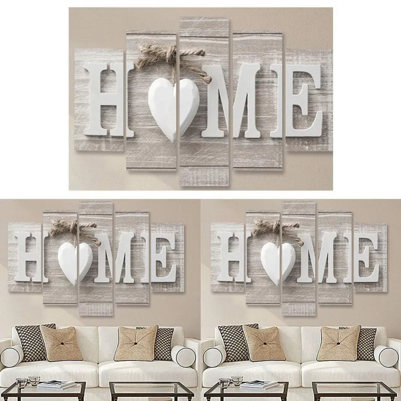 

5Pcs Concise Fashion Wall Paintings Home Letter Prints Photo Paintings Wall Art For Home Decorations Paintings
