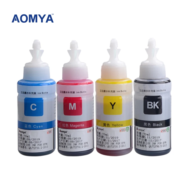 

4PC/Set Dye Based Refill Ink Kit for Epson L100 L110 L120 L132 L210 L222 L300 L312 L355 L350 L362 L366 L550 L555 L566 printer