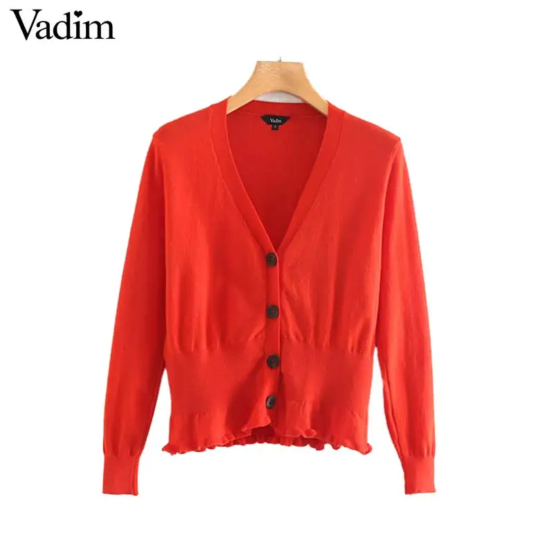Женское элегантное платье vadim с оборками вязаный кардиган длинным рукавом и
