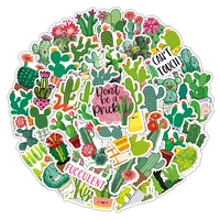 103050pcs new cute green cactus diy car bike travel student diary suitcase phone laptop luggage stickers kids girl toy