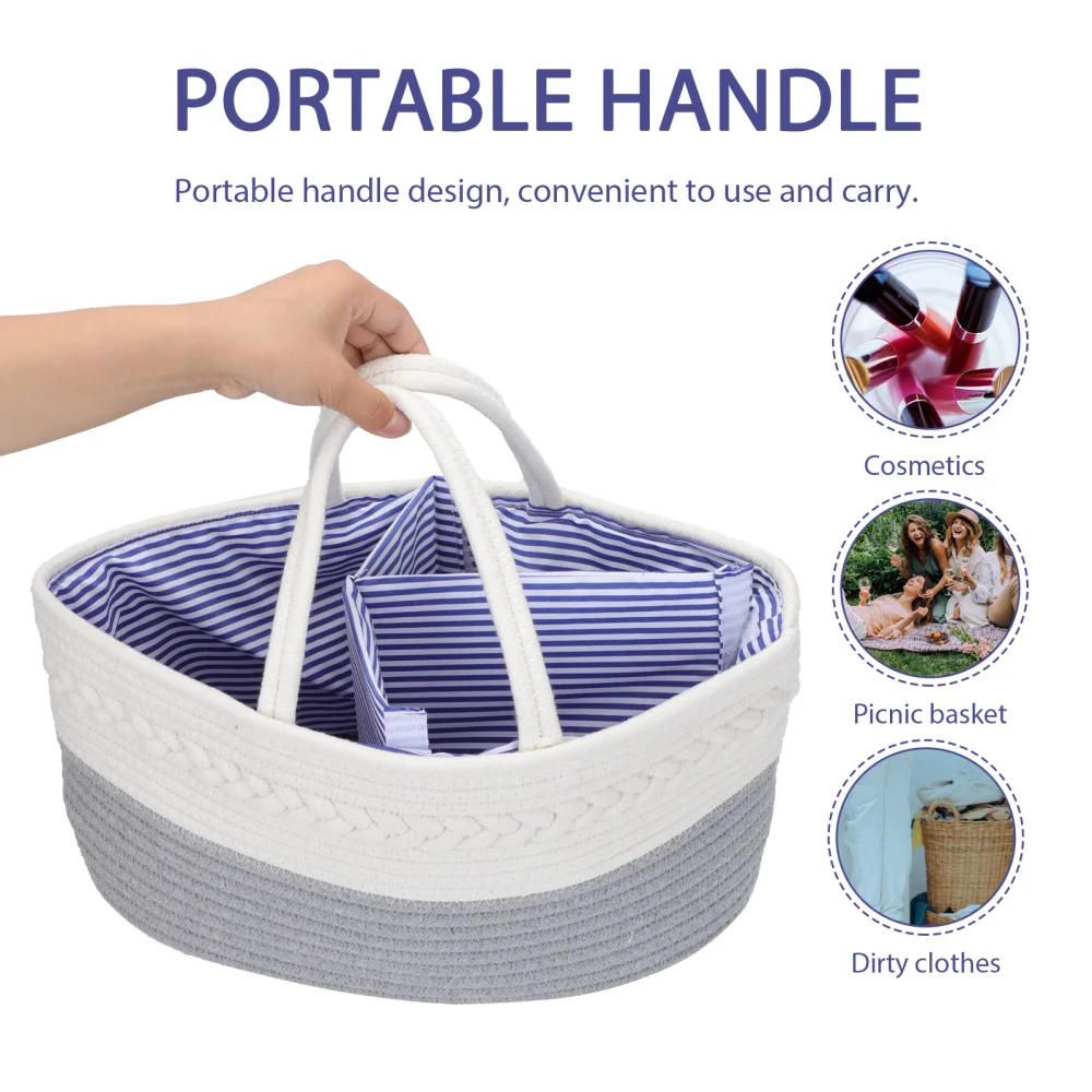 

1pc Multi-functional Infant Diaper Storage Basket Outdoor Portable Storage Bag