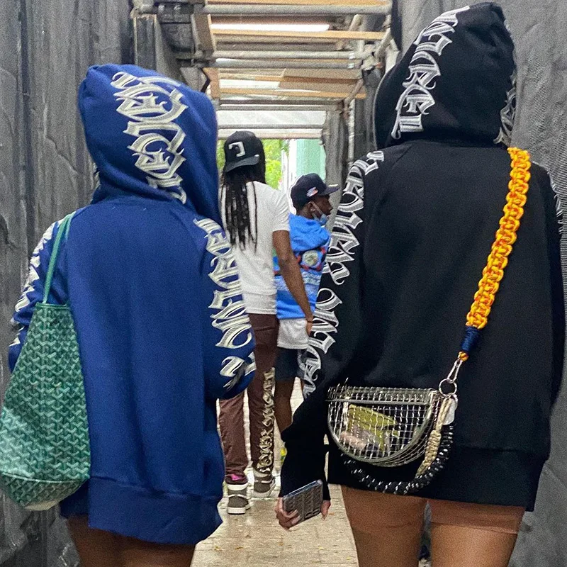 Женская толстовка с капюшоном и надписью длинным рукавом | одежда