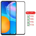 Защитное закаленное стекло 9d для huawei y6s, y8s, y9s, y7a, ys6, ys8, ys9, ya7, y, 6s, 8s, 9s, 7a