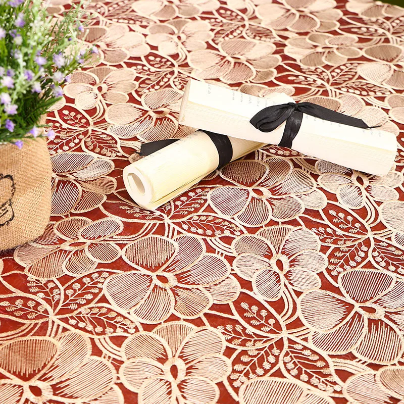 Гордая Роза сельская стеклянная пряжа скатерть с вышивкой прямоугольная