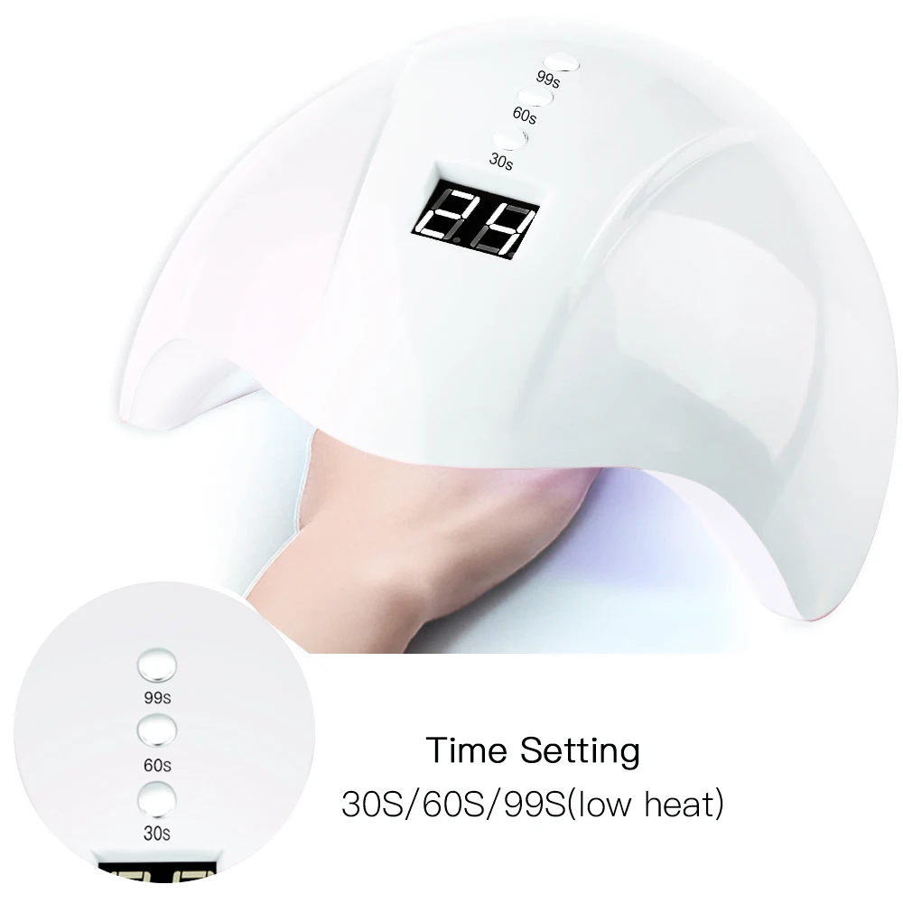 Сушилка для ногтей 24 Вт УФ умная лампа светодиодный Гель-лак отверждения