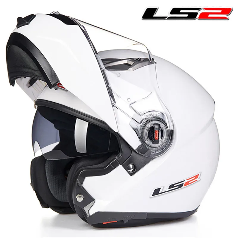 LS2 флип-ап Мото Кросс мото rcycle шлем модульный с двойным шлемом стекло черный солнцезащитный козырек capacetes para мото гоночный шлем