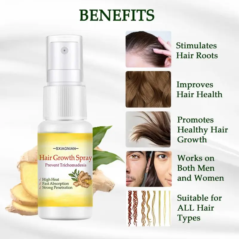 Спрей имбирный для восстановления и роста волос сыворотка с экстрактом имбиря