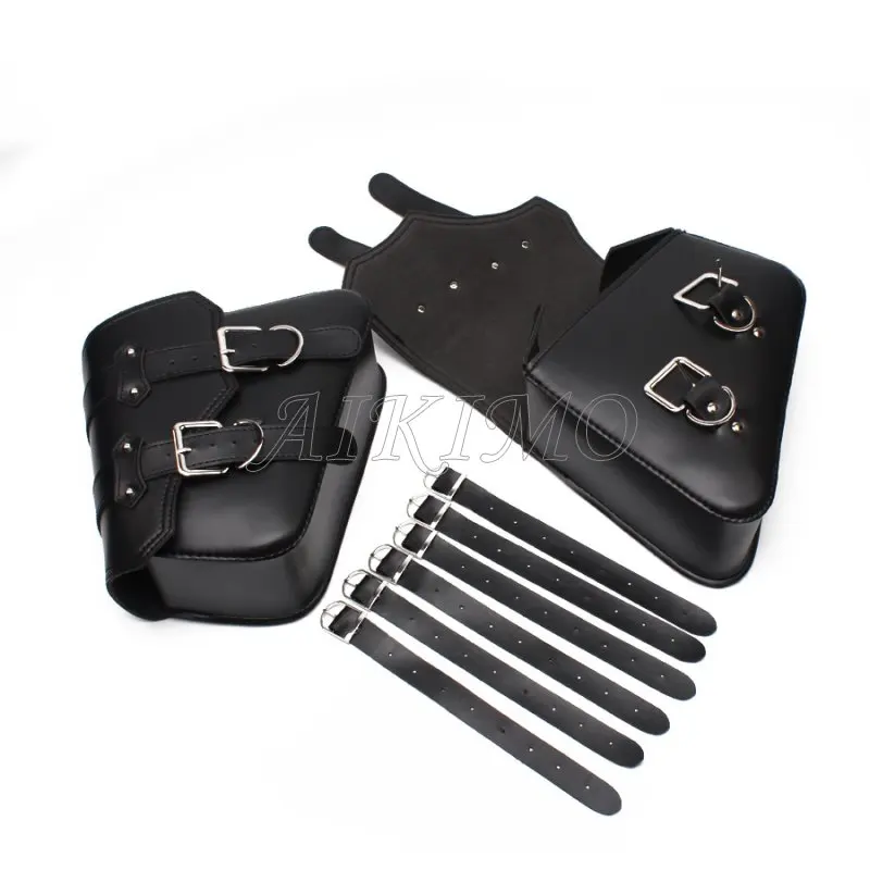 Седло для мотоцикла из искусственной кожи сумка багажа черная левая + правая