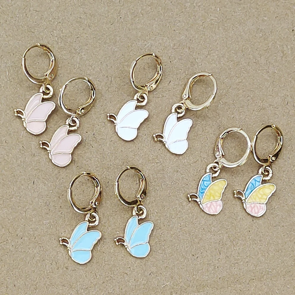 Милые серьги ZX с подвесками в виде медведя когтя бабочки пчелы модные маленькие