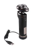 

Rechargeable triple rotating head men electric shaver with LCD display