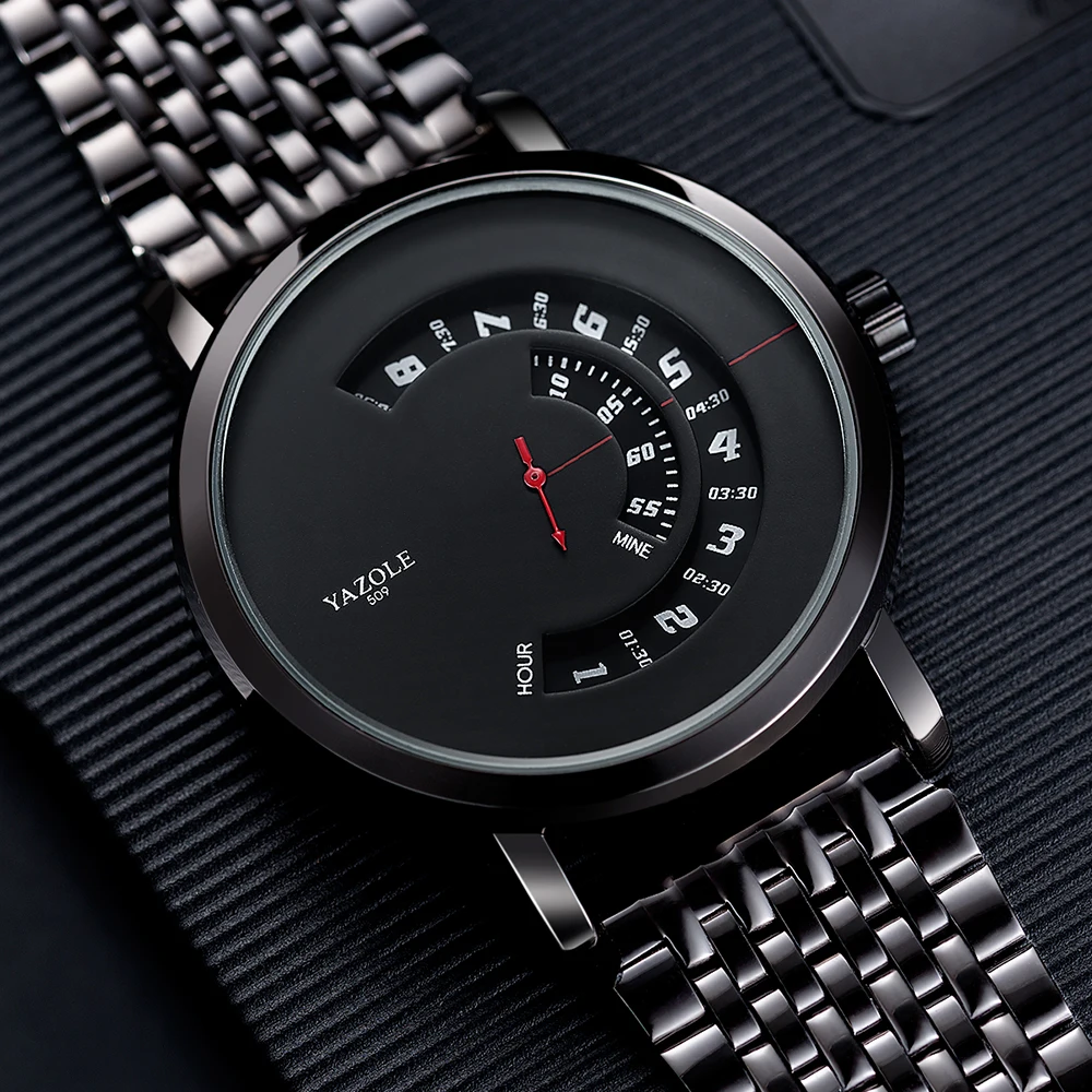 

YAZOLE Men Watches Fashion Creative Watches Men Stainless Steel Strap Quartz Wristwatches Men horloges mannen Reloj Hombre 2020