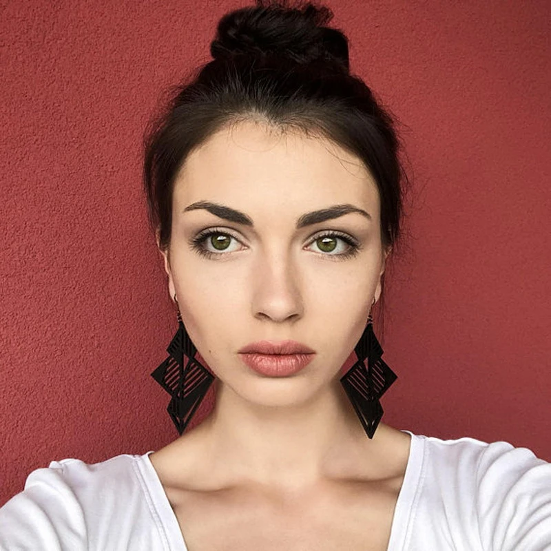 Женские Геометрические серьги в полоску DM акриловые для пирсинга вечерние