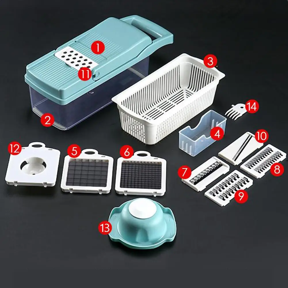 8 в 1 многофункциональная Терка еда овощи резак очиститель слайсер грейтер для