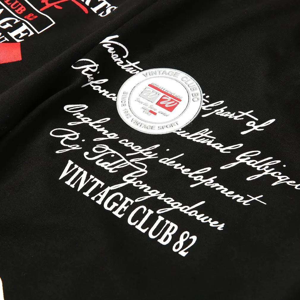 Мужские джоггеры свободные хлопковые брюки с буквенным дизайном и эластичным