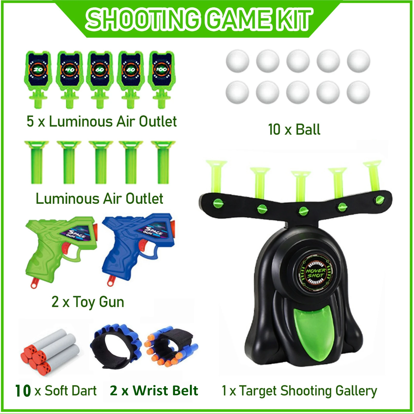 36 шт. Стрелялки комплект светящаяся плавающая мишень игрушки с плавающий шар +