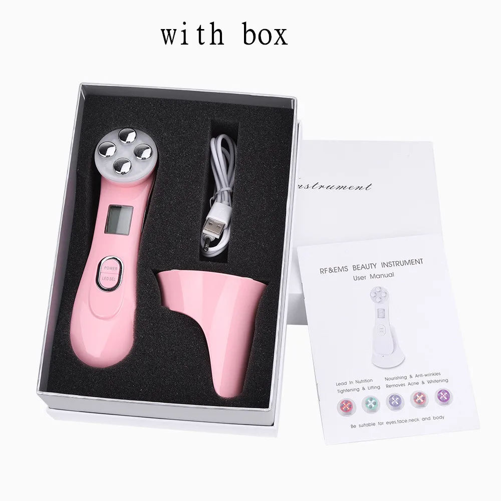 

Hot ABILYMAX Facial RF LED Photon Thin Face Firming Wrinkle Skin Care Facial Massager EMS Beauty Speed Therapy to Tighten