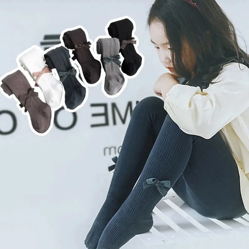 

Колготки для девочек, хлопковые детские леггинсы средней толщины, колготки для девочек с пятками, детские колготки, носки, детские колготки