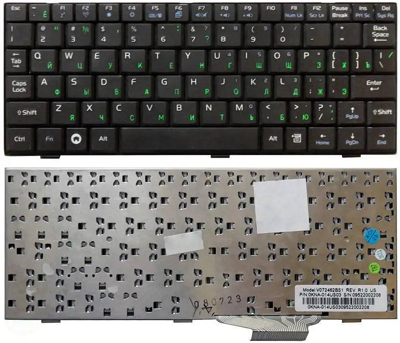 Клавиатура для Asus Eee PC 900 700 Series p/n: V072462AS1 04GN022KRU10 MP-07C63SU-5285 русская черная |