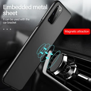 ultra thin magnetic hard matte pc phone case for samsung galaxy s22 s21 s20 fe s10 s9 note 20 10 9 plus frosted protection cover free global shipping