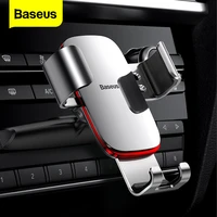 baseus gravity car phone holder universal auto air vent mount clip mount holder stand for iphone 12 11 pro xs max samsung xiaomi