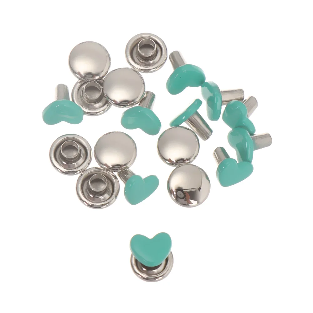 Металлические Мини-застежки в форме сердца шипы виде грибов пуговицы для одежды
