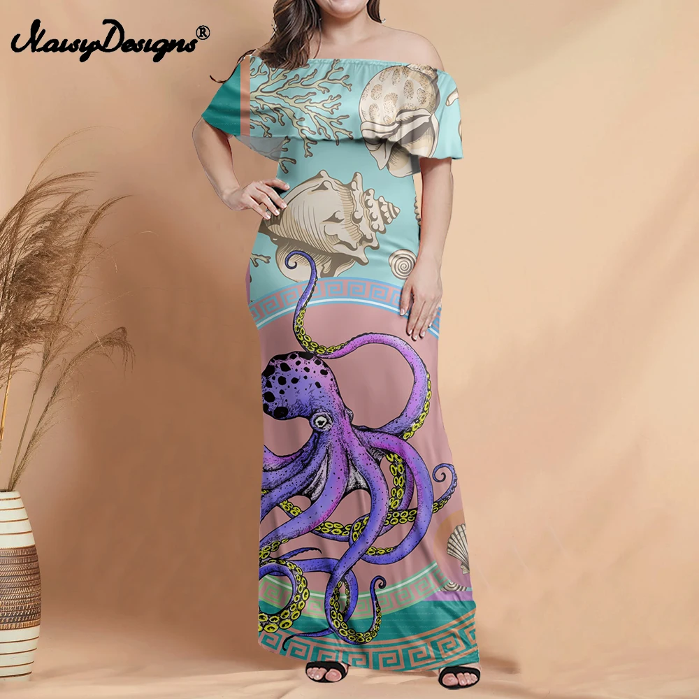 Noisydesigns/женские платья Сезон лето Коллекция 2021 года Размеры 7xl Женские элегантные