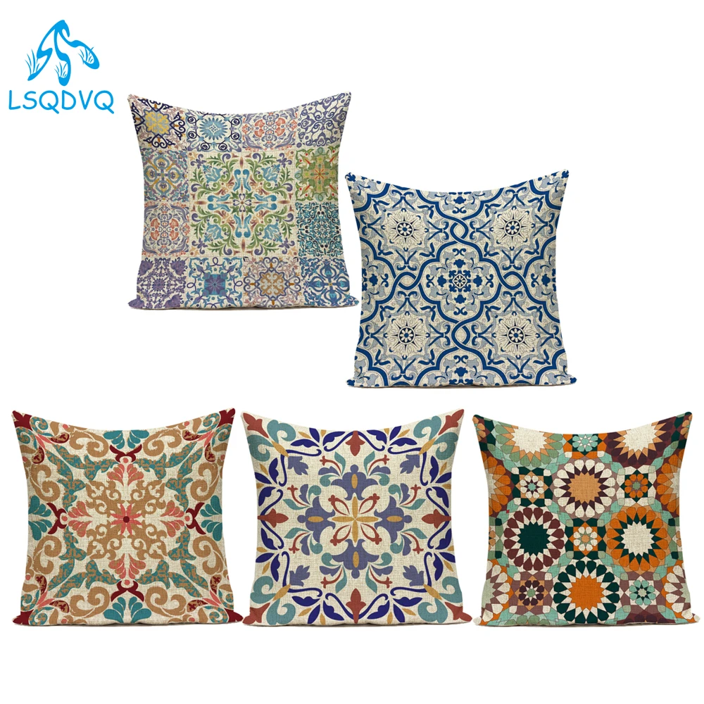 Boho подушка в стиле ретро чехол абстрактных геометрических украшенные подушки