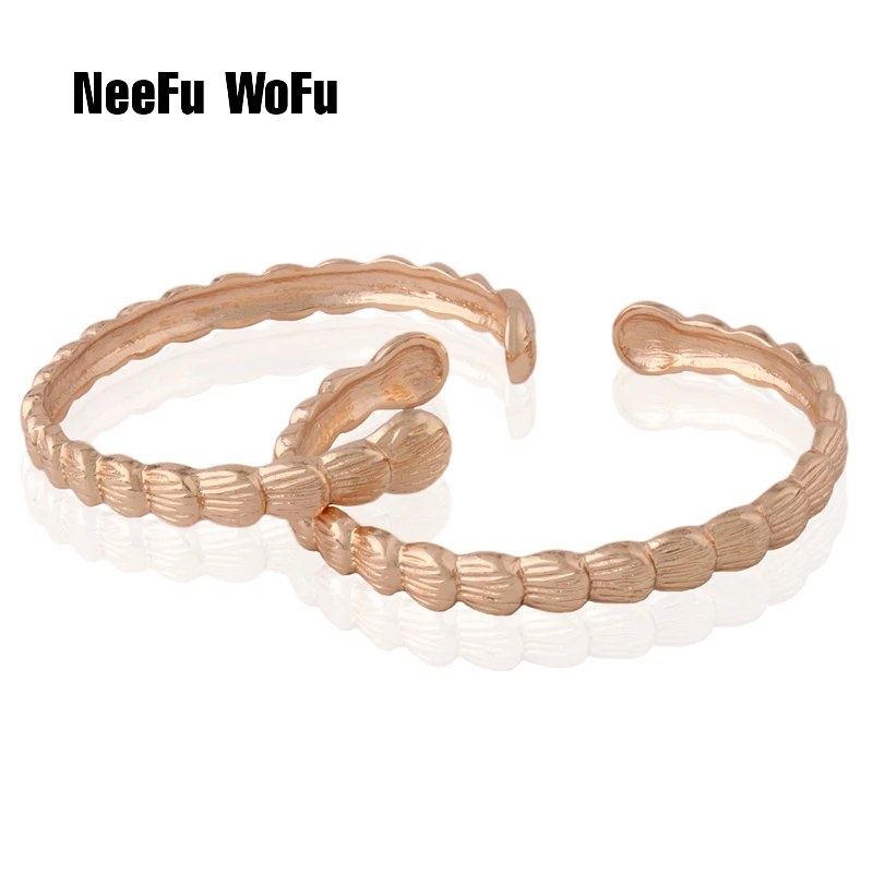 

NeeFu WoFu metal leaves Bracelets Retro silver color Bracelet wire bangles for women Fashion luxury Jewelry collection